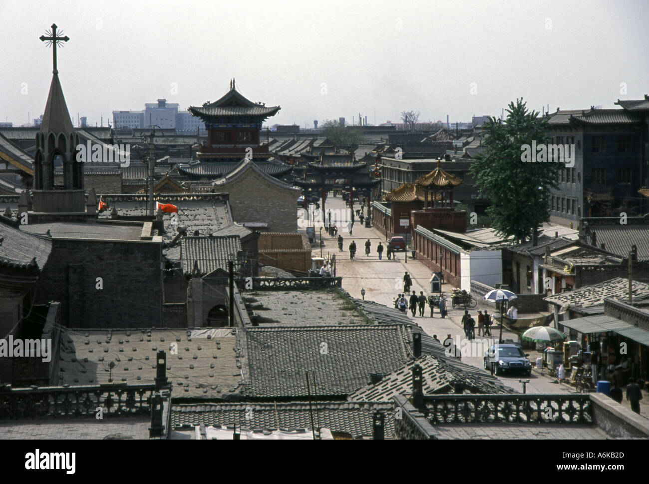 Pingyao aus Stadt Mauer UNESCO Welt Erbe Website Shanxi China chinesische asiatische asiatische Asien Stockfoto