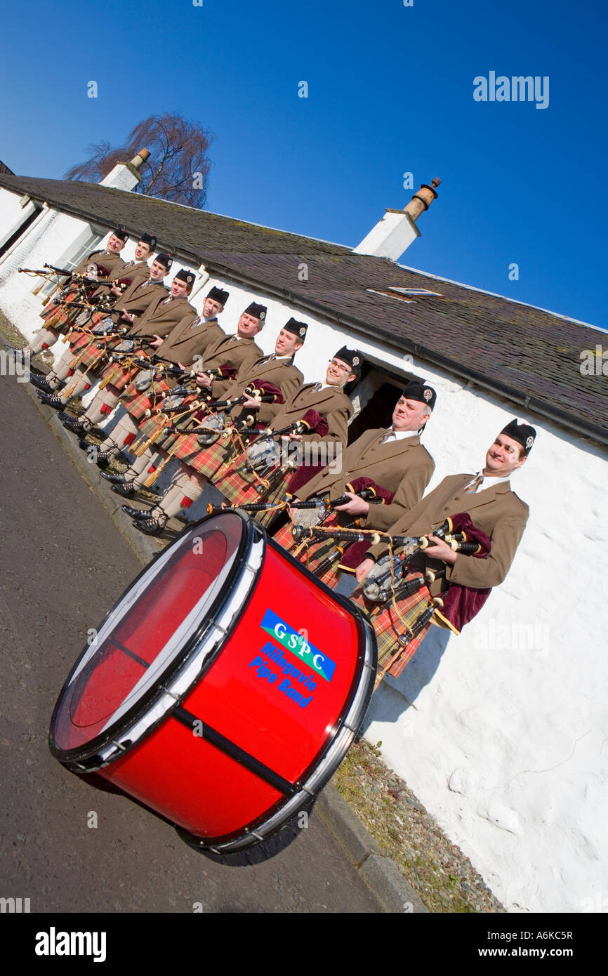 MILNGAVIE PIPE BAND Stockfoto