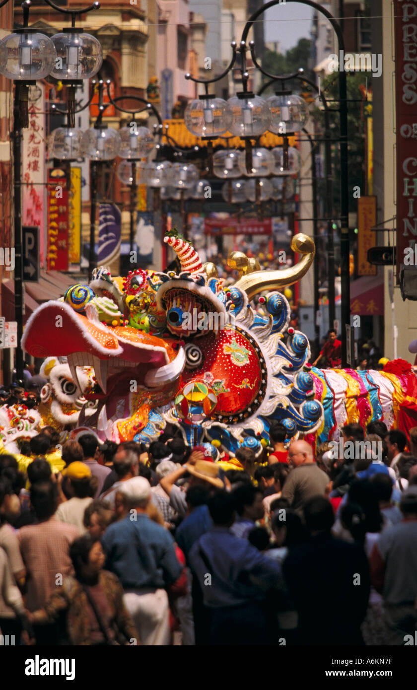 Chinese New Year Prozession Melbourne Stockfoto