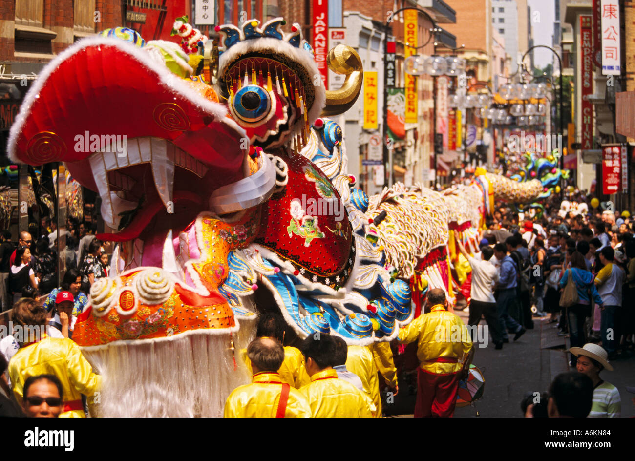 Chinese New Year Prozession Melbourne Stockfoto