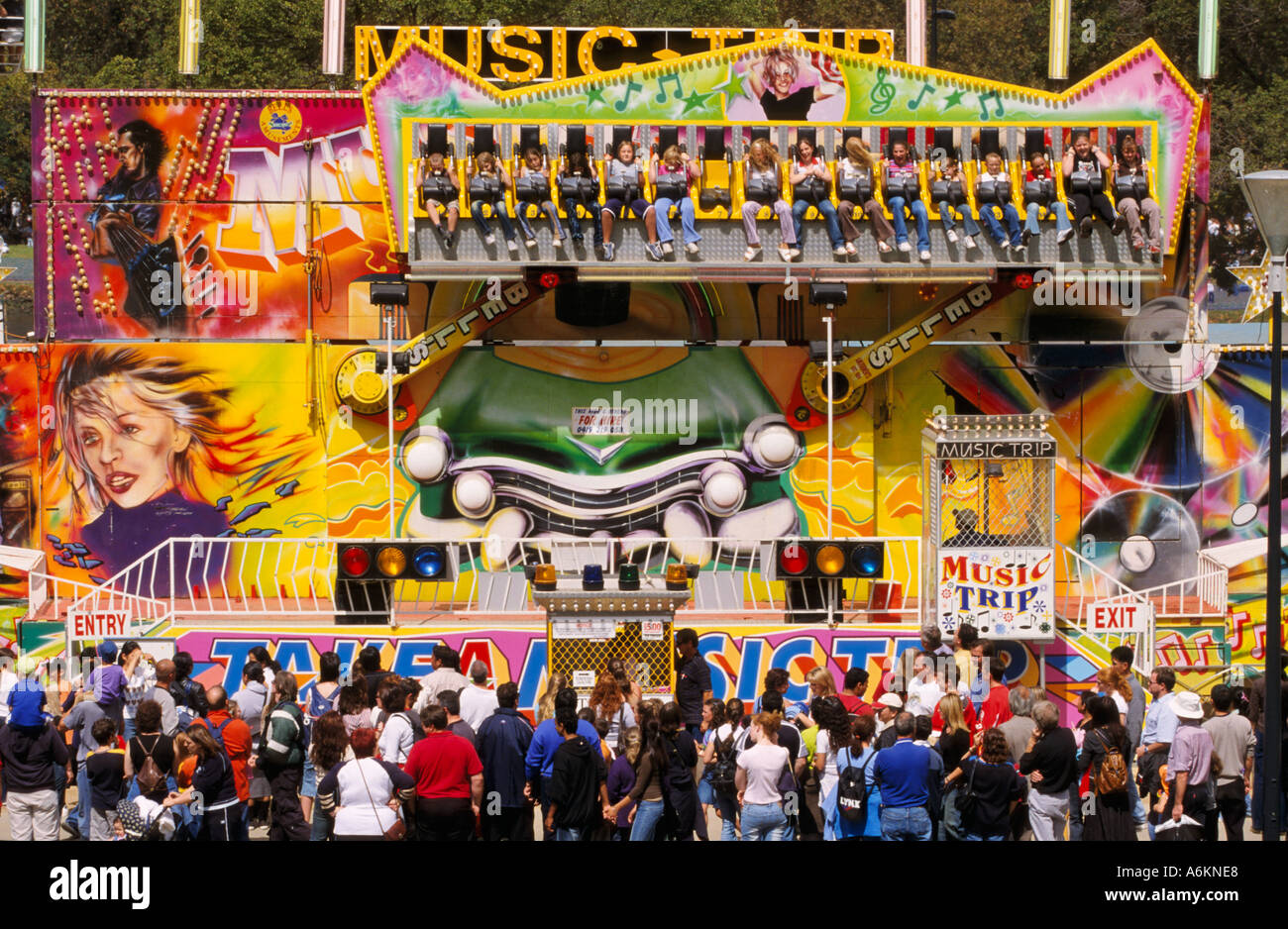 Karneval-Fahrt, Moomba Melbourne Stockfoto