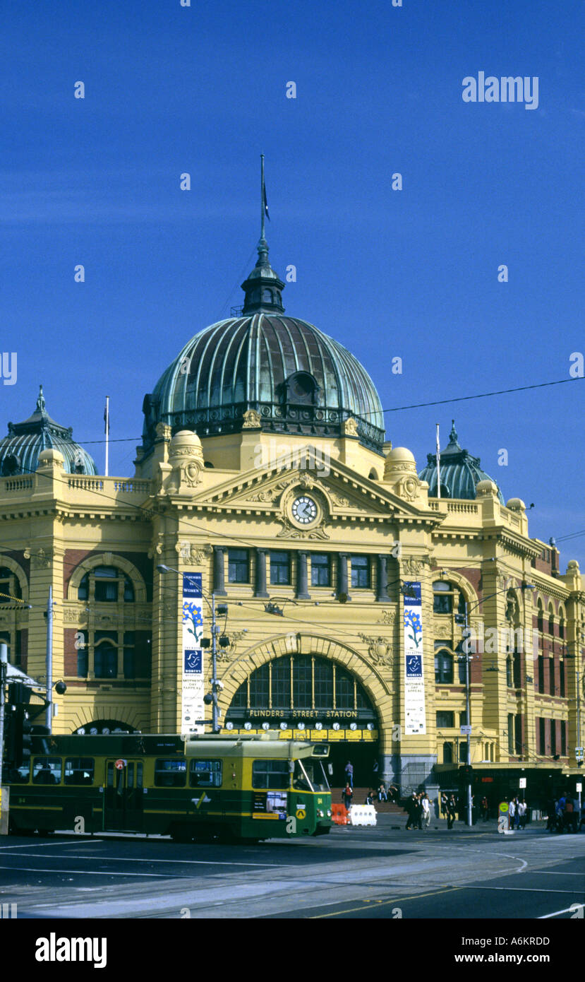 Flinders Street Station in Melbourne Australien Stockfoto