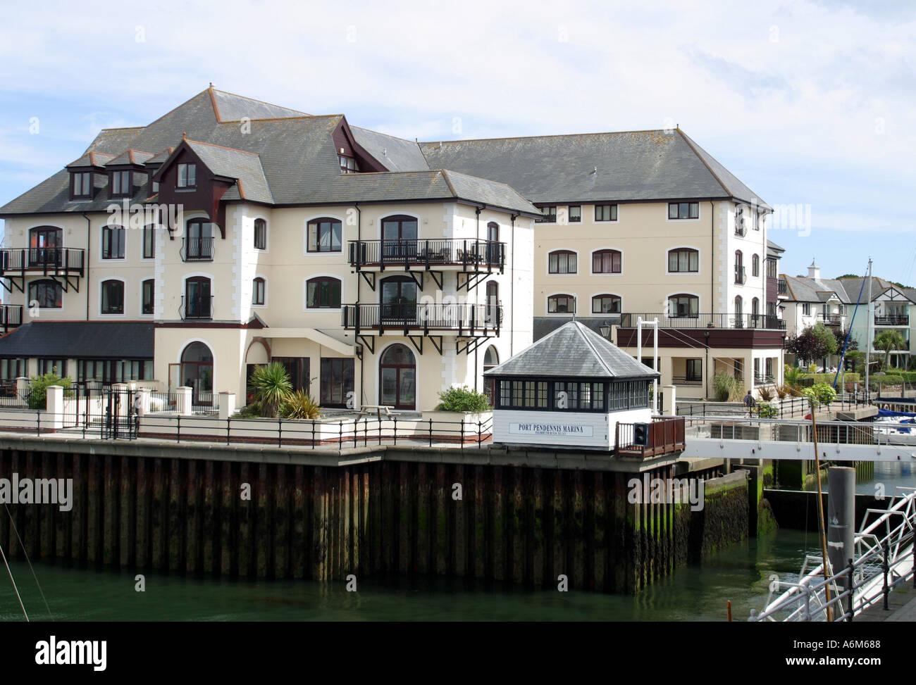 Hafen Marina Pendennis Falmouth Cornwall Stockfoto