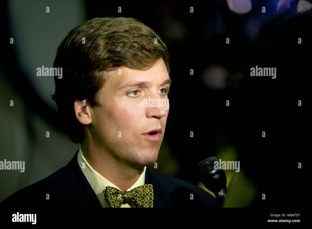 Democratic Convention 2004 in Boston Fleet Center Tucker Carlson Stockfoto