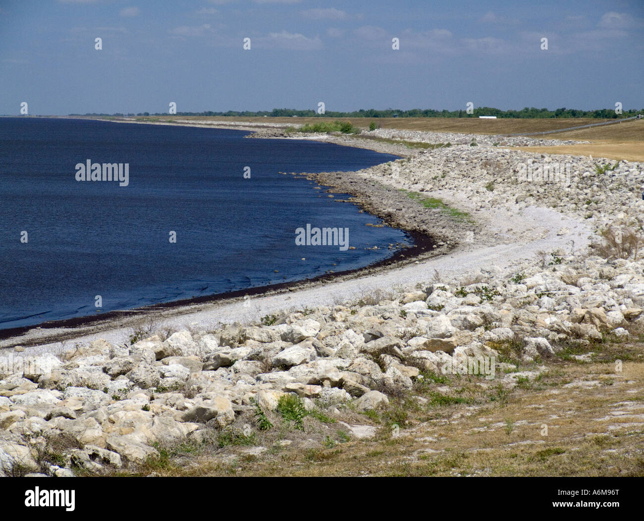 Lake Okeechobee niedrige Wasserstände Trockenheit ausgesetzt bank Hafen Mayaca 03 07 Stockfoto