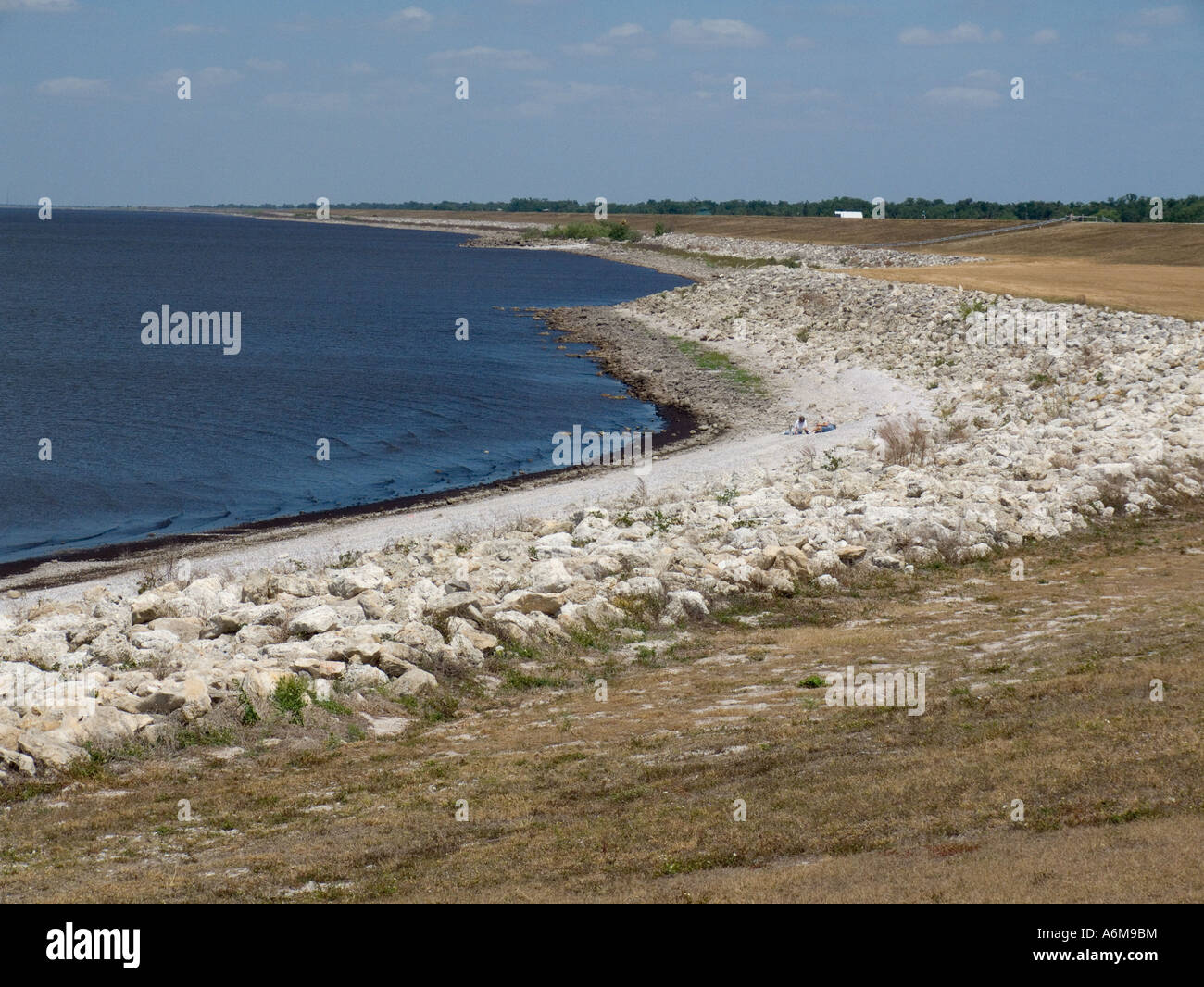 Lake Okeechobee niedrige Wasserstände Trockenheit ausgesetzt bank Hafen Mayaca 03 07 Stockfoto