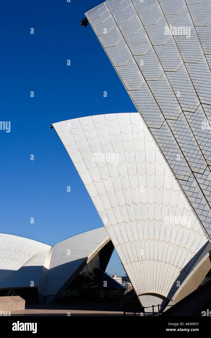 Dacharchitektur auf der Sydney Opera House Australia Stockfoto