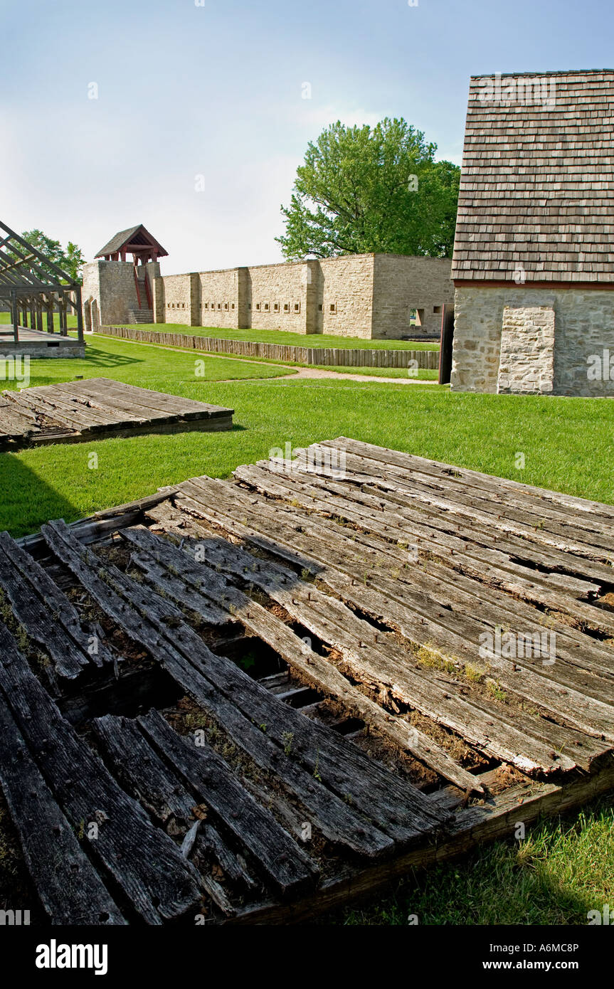 Fort de Chartres State Historic Site, in der Nähe von Prairie du Rocher IL Stockfoto