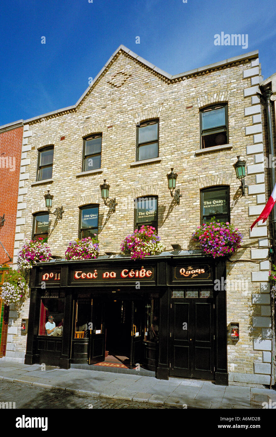 Eines der vielen restaurierten Lager in der Temple Bar Viertel von Dublin, inzwischen haben wir als Restaurants Kneipen oder Kulturzentren Stockfoto