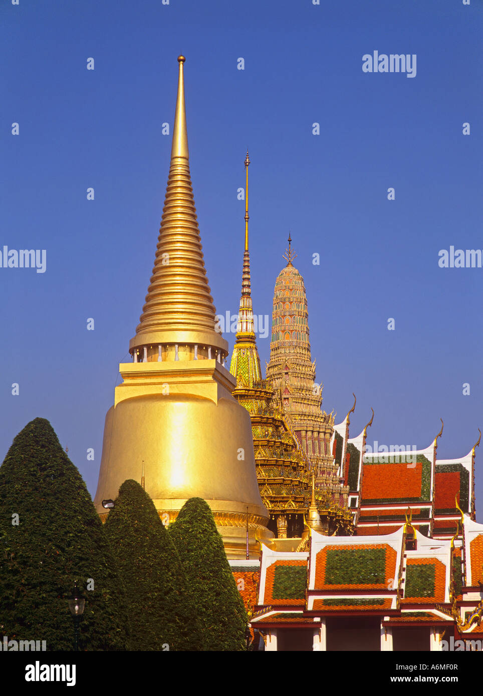 Grand Palace Komplex Wat Phra Kaeo Bangkok Thailand Stockfoto
