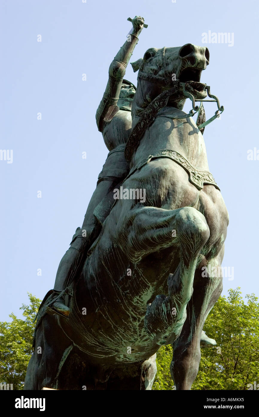 Statue von Jeanne d ' Arc auf der Plains Of Abraham, Quebec, Kanada