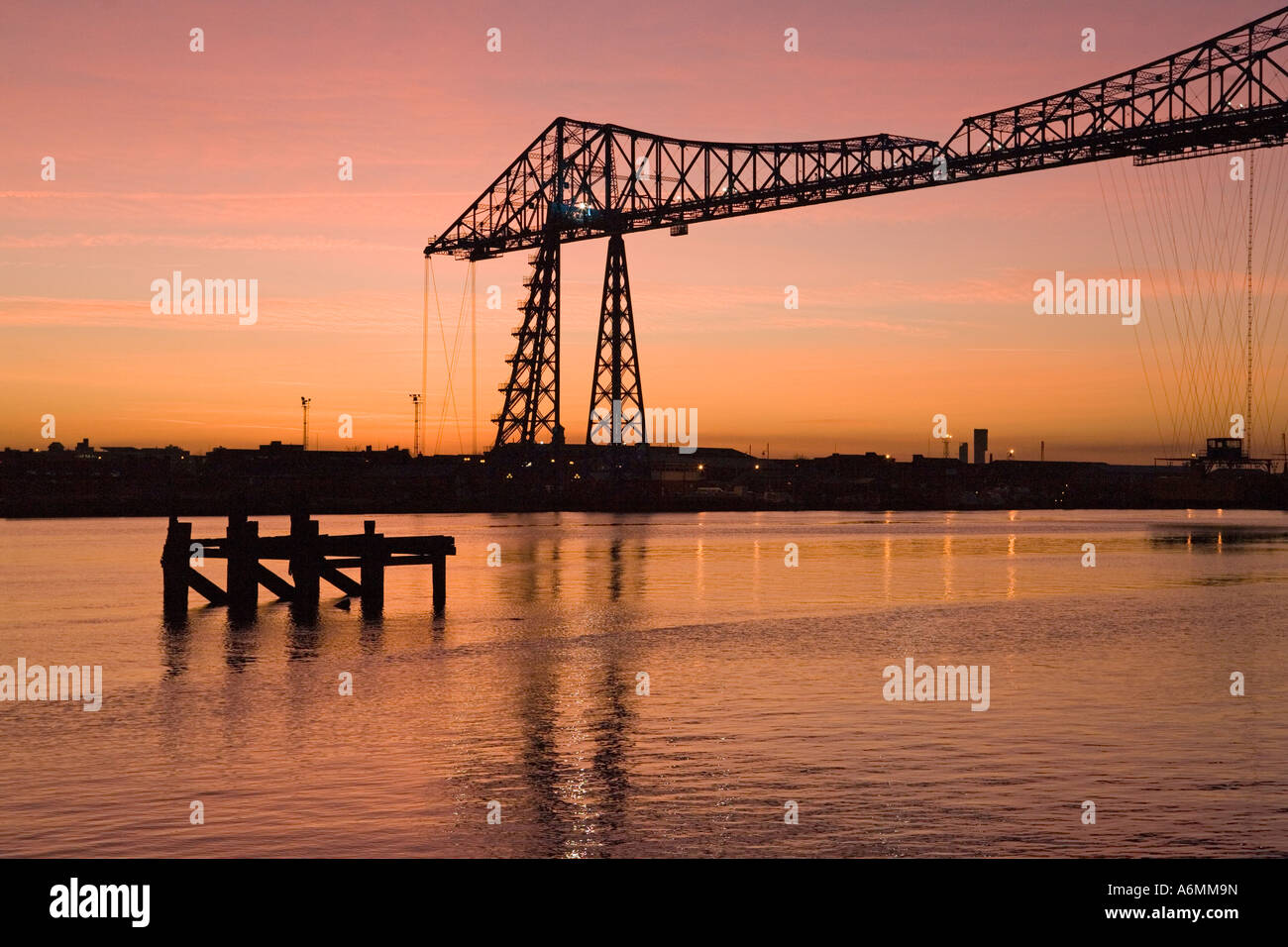 Die Schwebefähre über dem River Tees, Middlesbrough, North Yorkshire Stockfoto