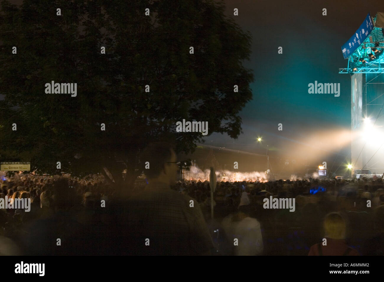 Nachtleben in la fête Nationale, Quebec Stadt, Quebec, Kanada Stockfoto
