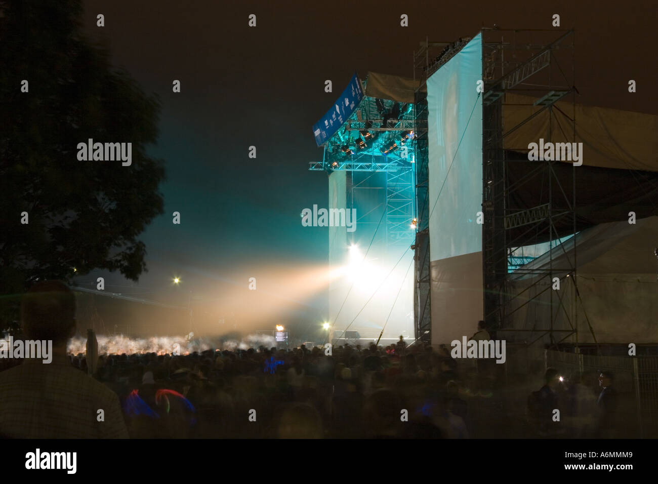 Nachtleben in la fête Nationale, Quebec Stadt, Quebec, Kanada Stockfoto