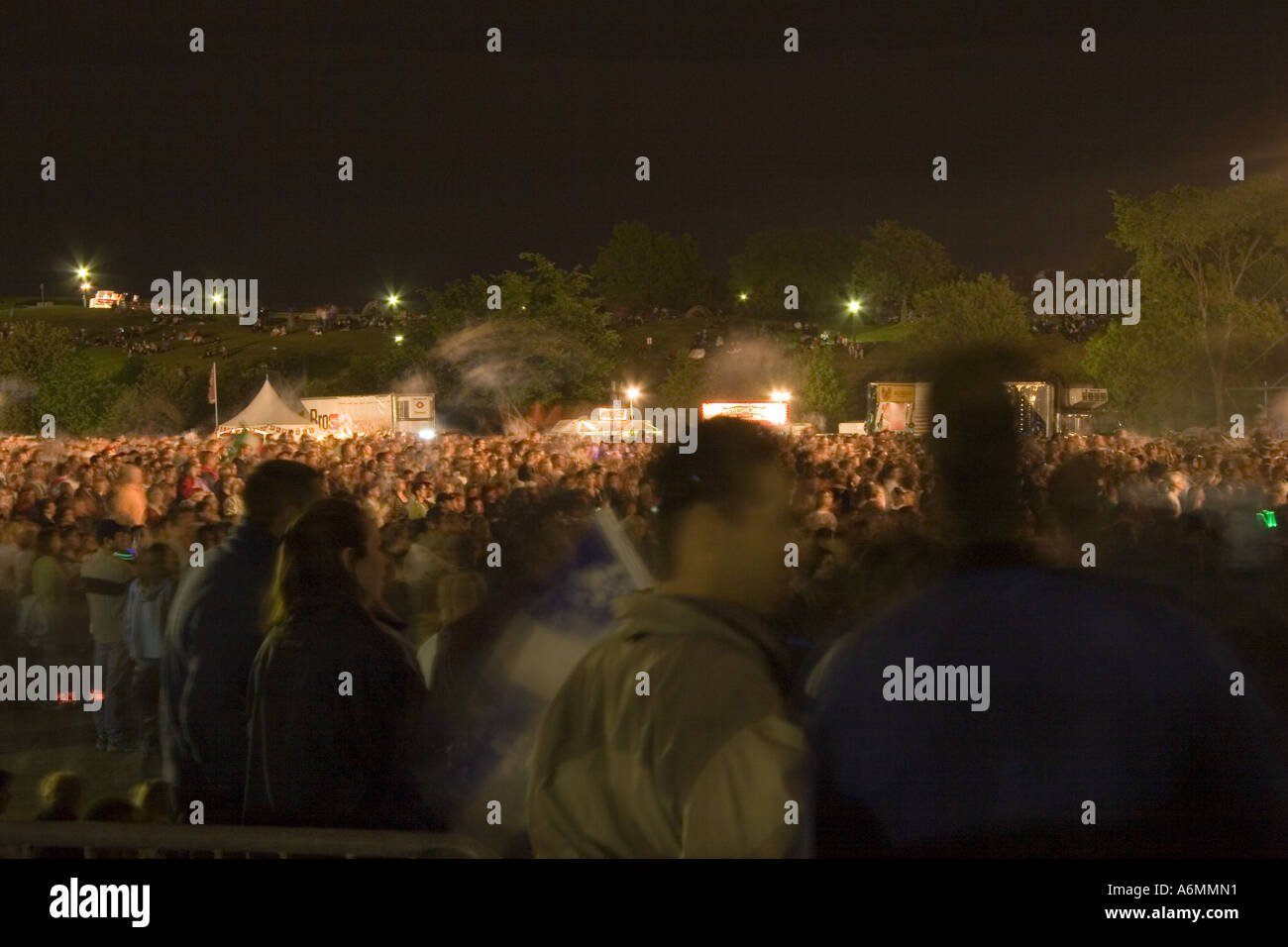 Nachtleben in la fête Nationale, Quebec Stadt, Quebec, Kanada Stockfoto