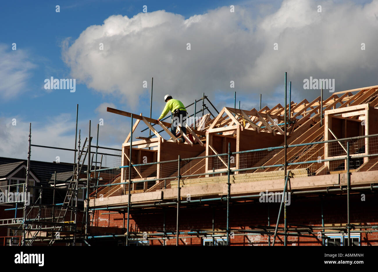 Wohnungsbau, Warwick, Warwickshire, England, UK Stockfoto
