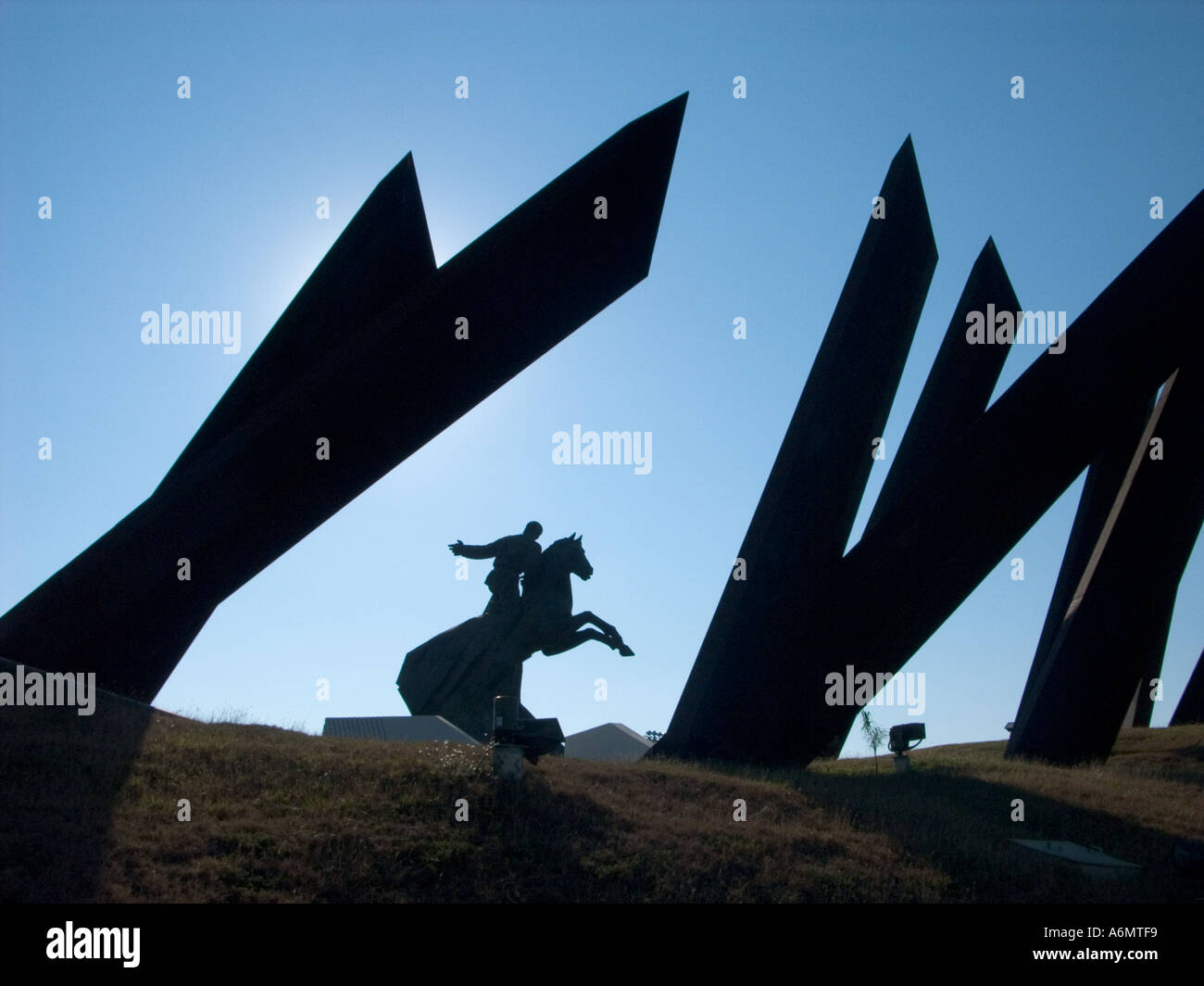 Kuba-Santiago De Cuba-Denkmal für general Antonio Maceo in Plaza De La revolucion Stockfoto