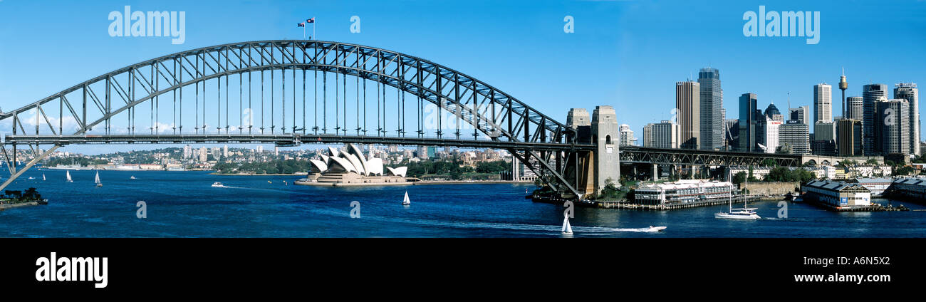 Sydney Harbour Bridge und City Australien New South Wales Stockfoto