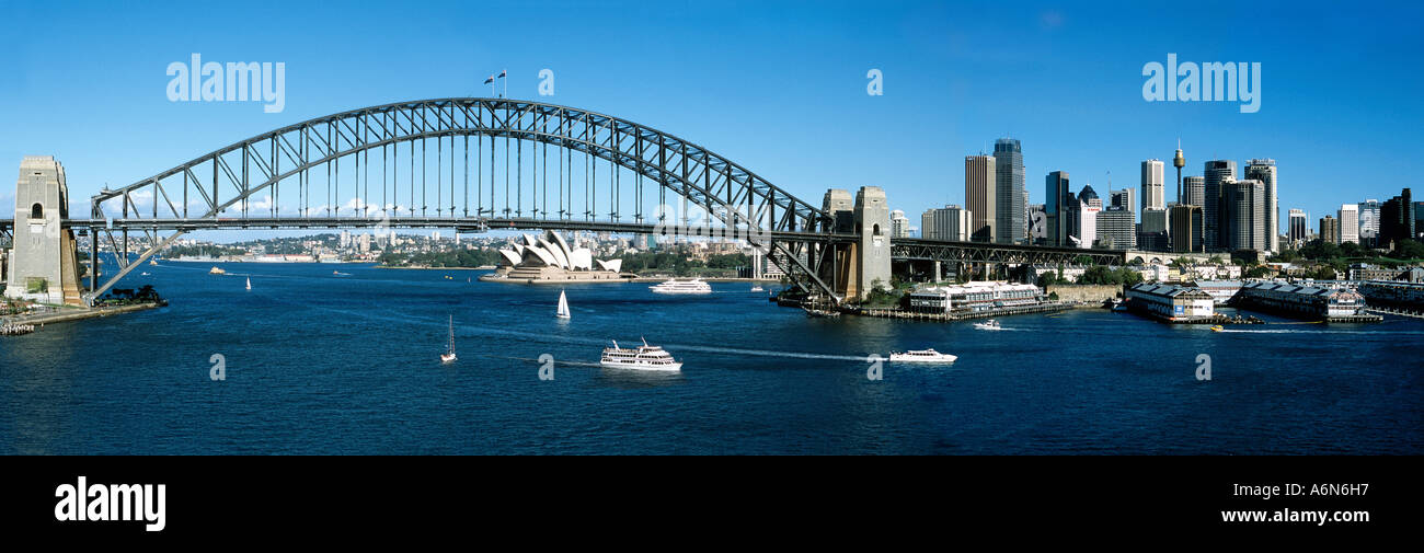 Berühmten Sydney Harbour Bridge in Australien NSW Stockfoto