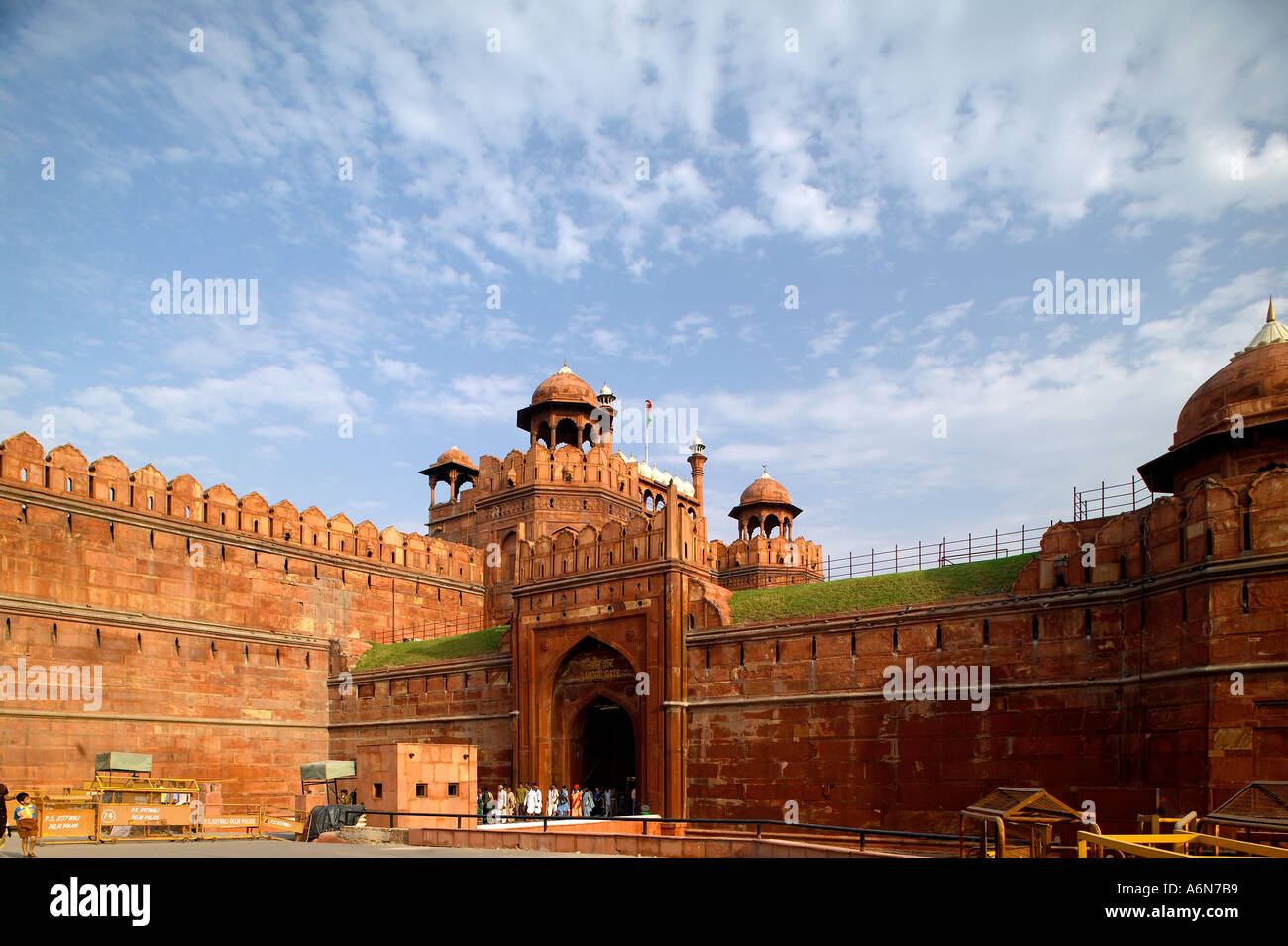 Red Fort Lahore Gate das Haupttor des Red Fort 1648 AD Old Delhi Indien Stockfoto