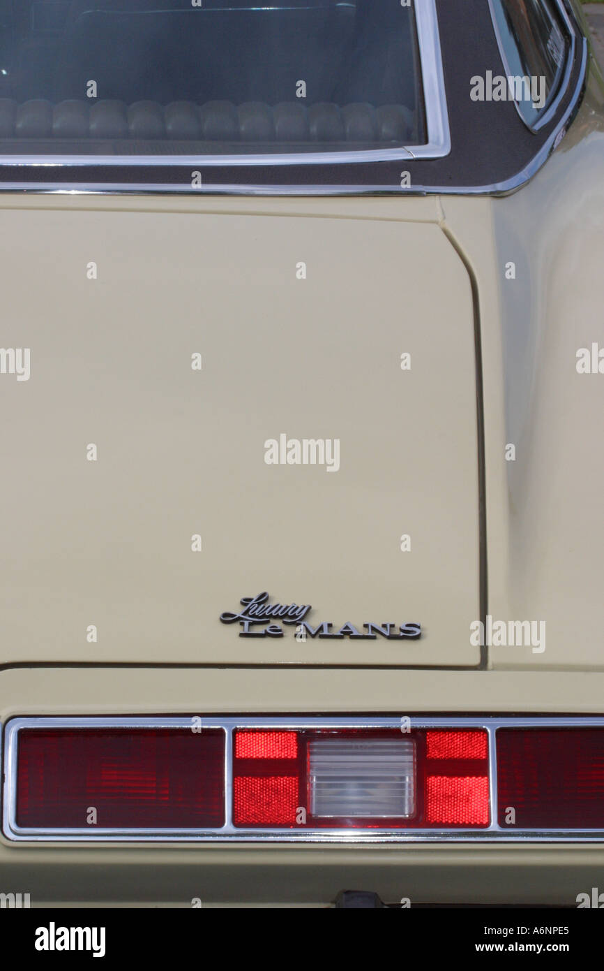 Pontiac Le Mans Luxus hinteren Kotflügel und Kennzeichen panel Teil der General Motors Company group Stockfoto