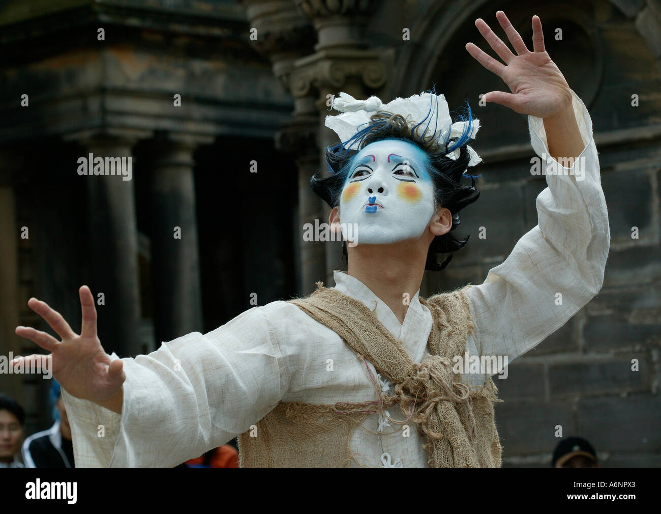 Koreanisch-Pantomime, Edinburgh Fringe Festival, Schottland, Vereinigtes Königreich, Europa Stockfoto