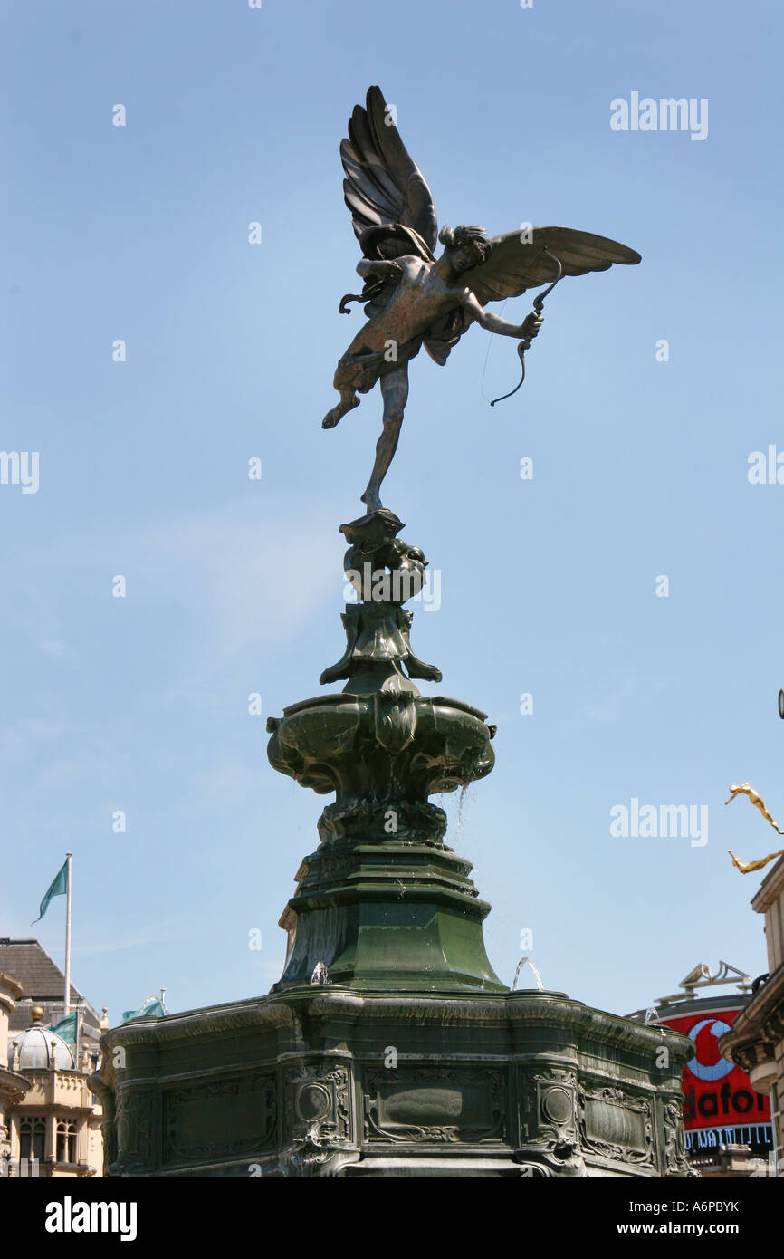 Statue des Eros in Piccadily Circus. Stockfoto