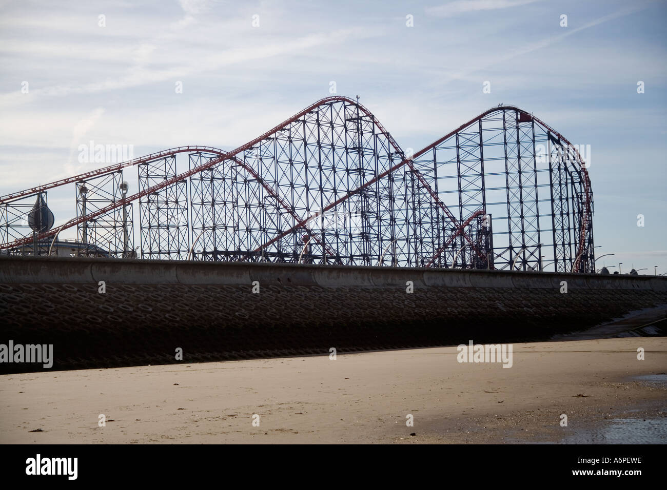 Der Pleasure Beach Amusement Park, Blackpool, Lancashire, England Stockfoto