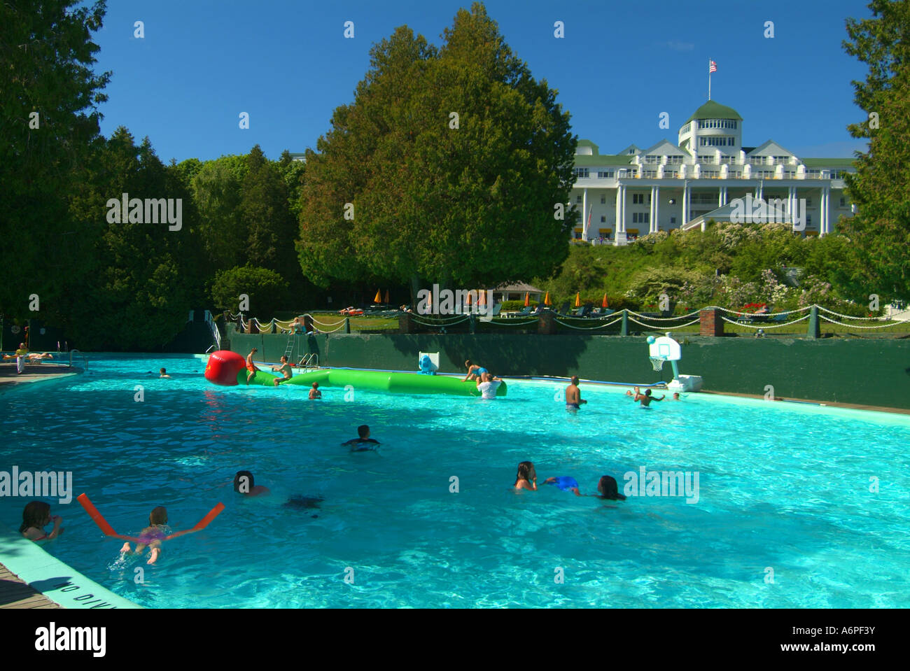 USA-Michigan MI Mackinac Island Grand Hotel Ester Williams Swimmingpool Stockfoto