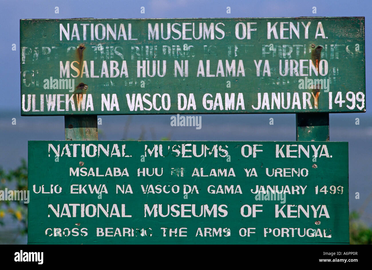 National Museum Of Kenya Vasco Da Gama 1499 Malindi Kenia in Ostafrika Stockfoto