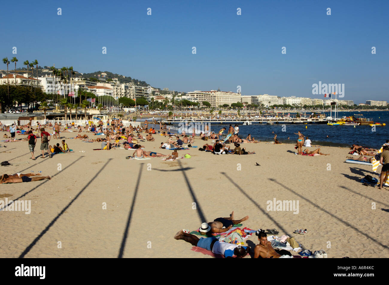 Cannes, Strand Stockfoto