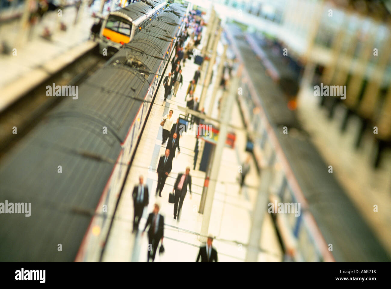 Commutors Liverpool Street Station London Stockfoto