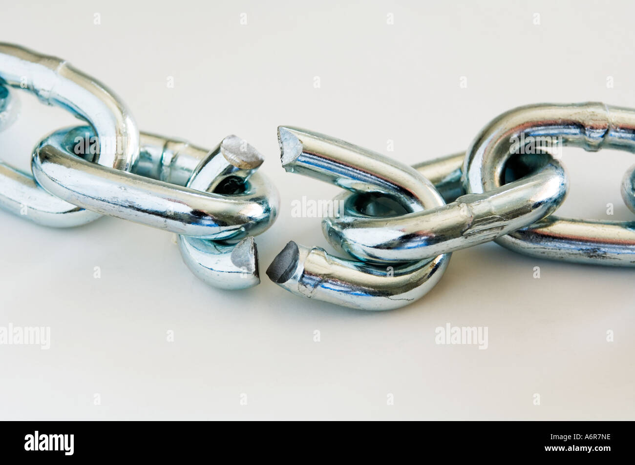 Kette mit defekten link Stockfoto