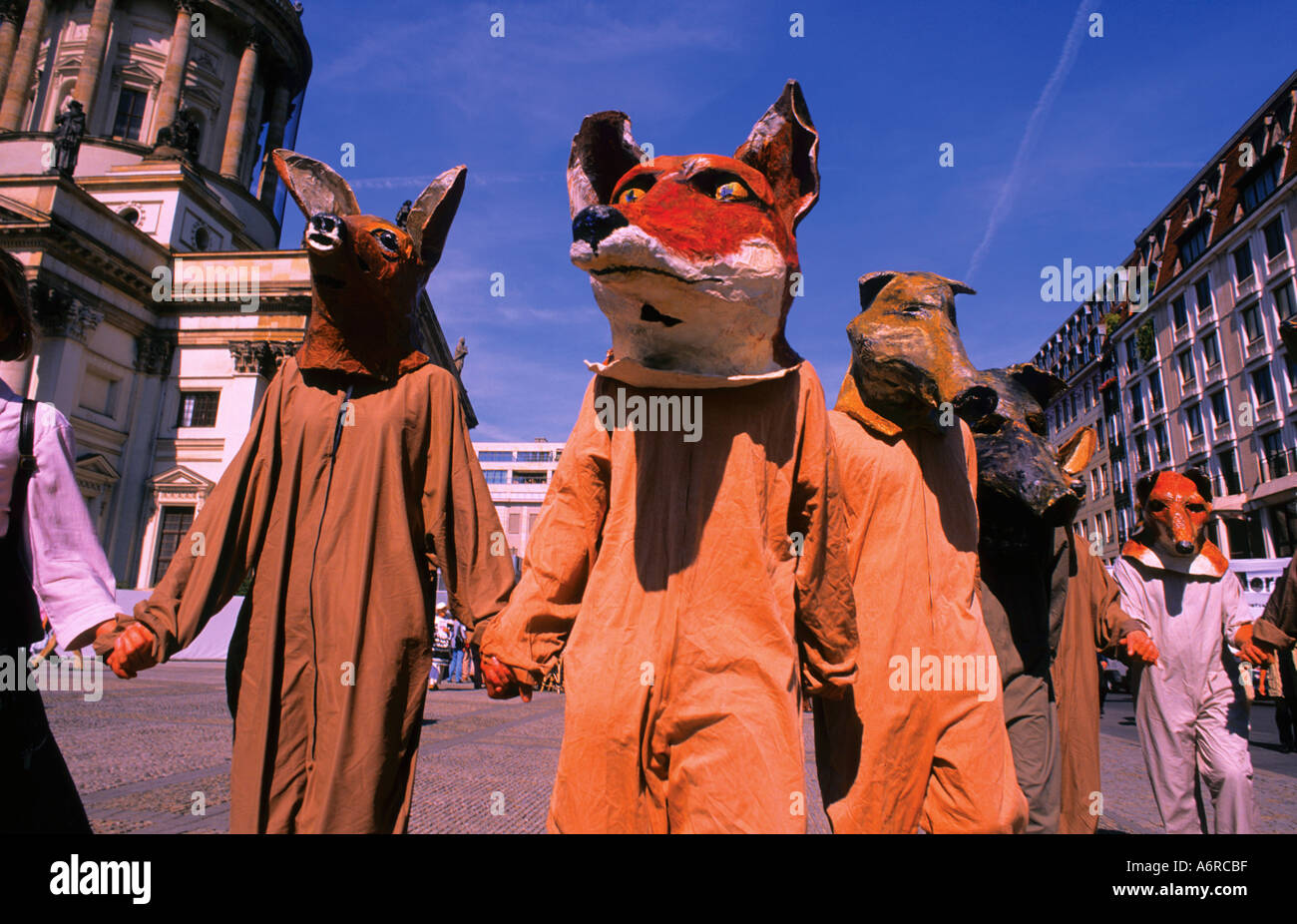 Demonstration der Tierschützer, Berlin-Gendarmenmarkt, Deutschland Stockfoto