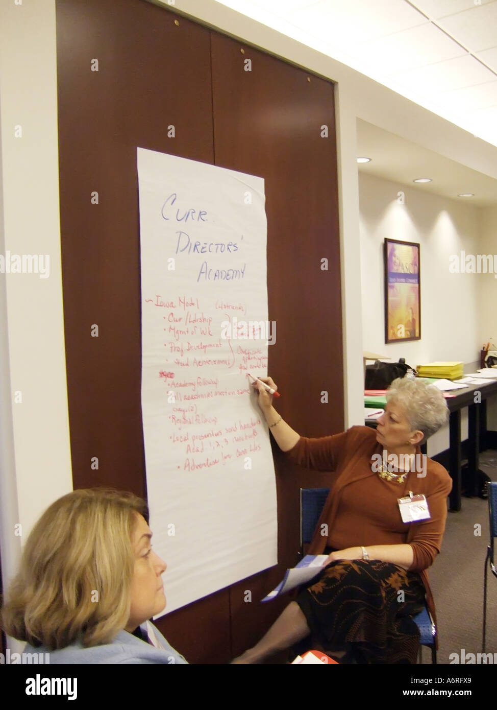 Internationale Planung Sitzung des Vereins ASCE für die Aufsicht der Lehrplanentwicklung in Washington, D.C. Stockfoto