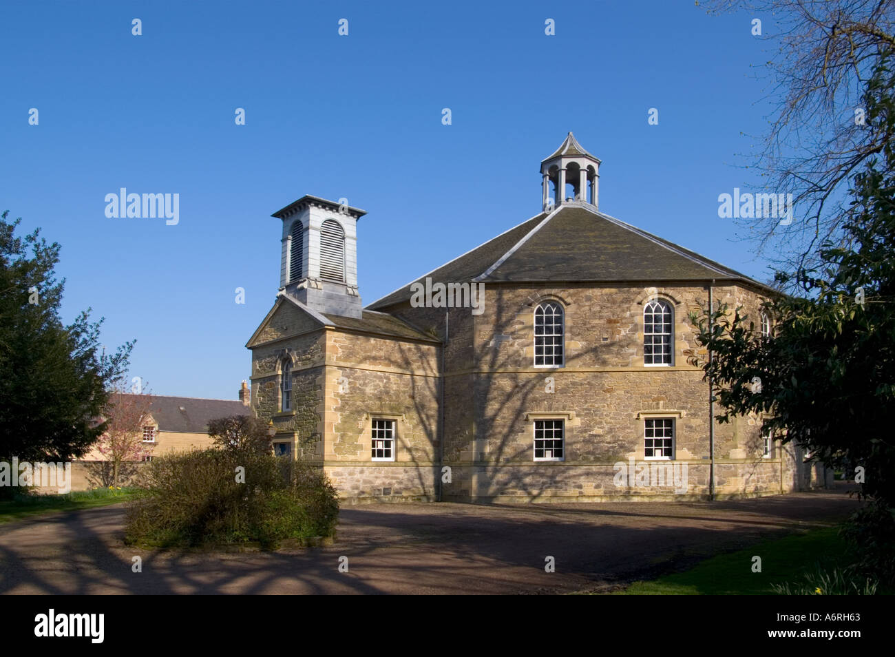 Schottischen Grenzen UK Kelso alte Pfarrkirche achteckige Form Architekt James Nisbet abgeschlossen 1773 Stockfoto