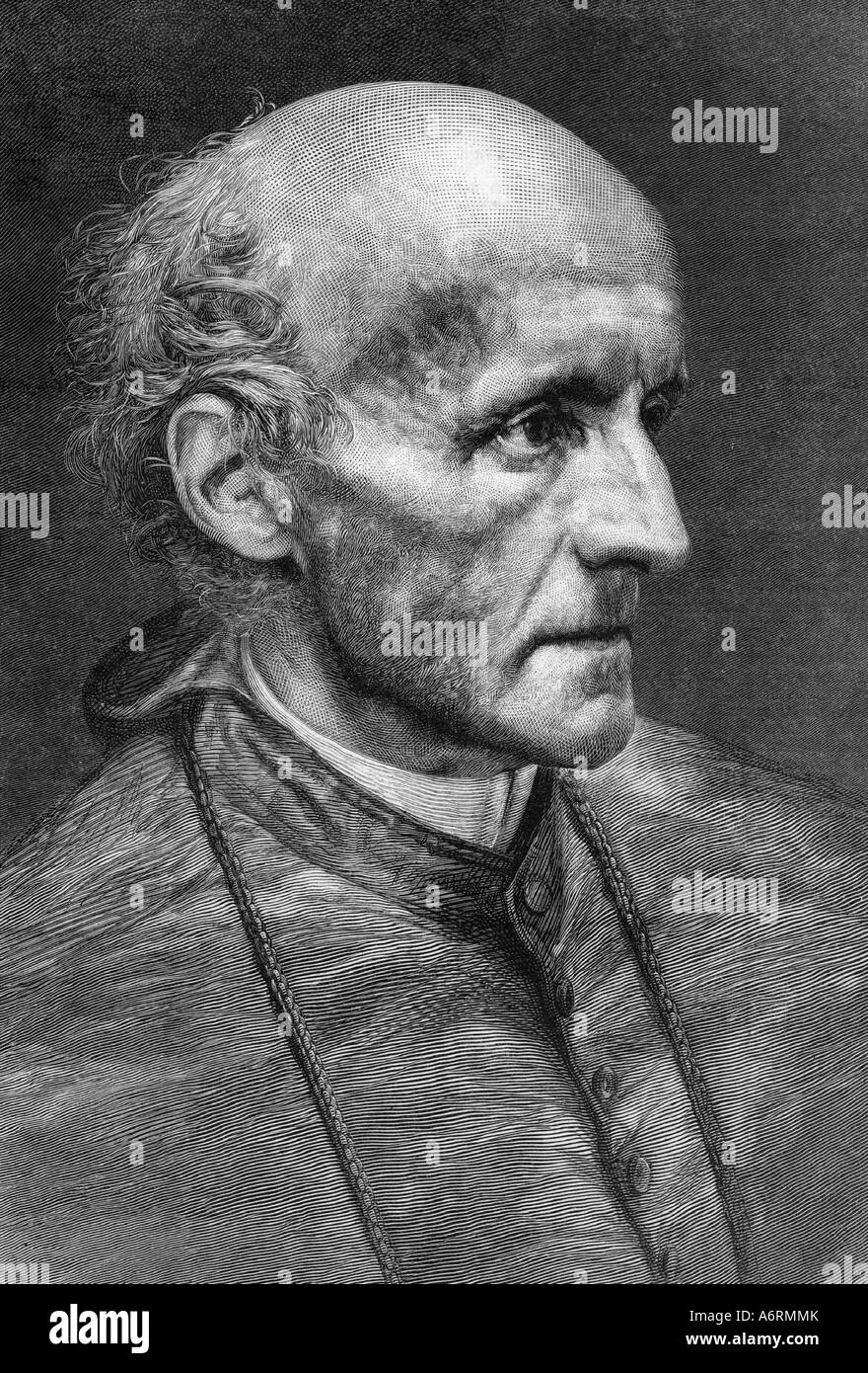 Manning, Henry Edward, Dr., 15.7.1808 - 14.1.1892, Englisch, katholischer Theologe und Kardinal, Porträt, Profil, Gravur, Stockfoto