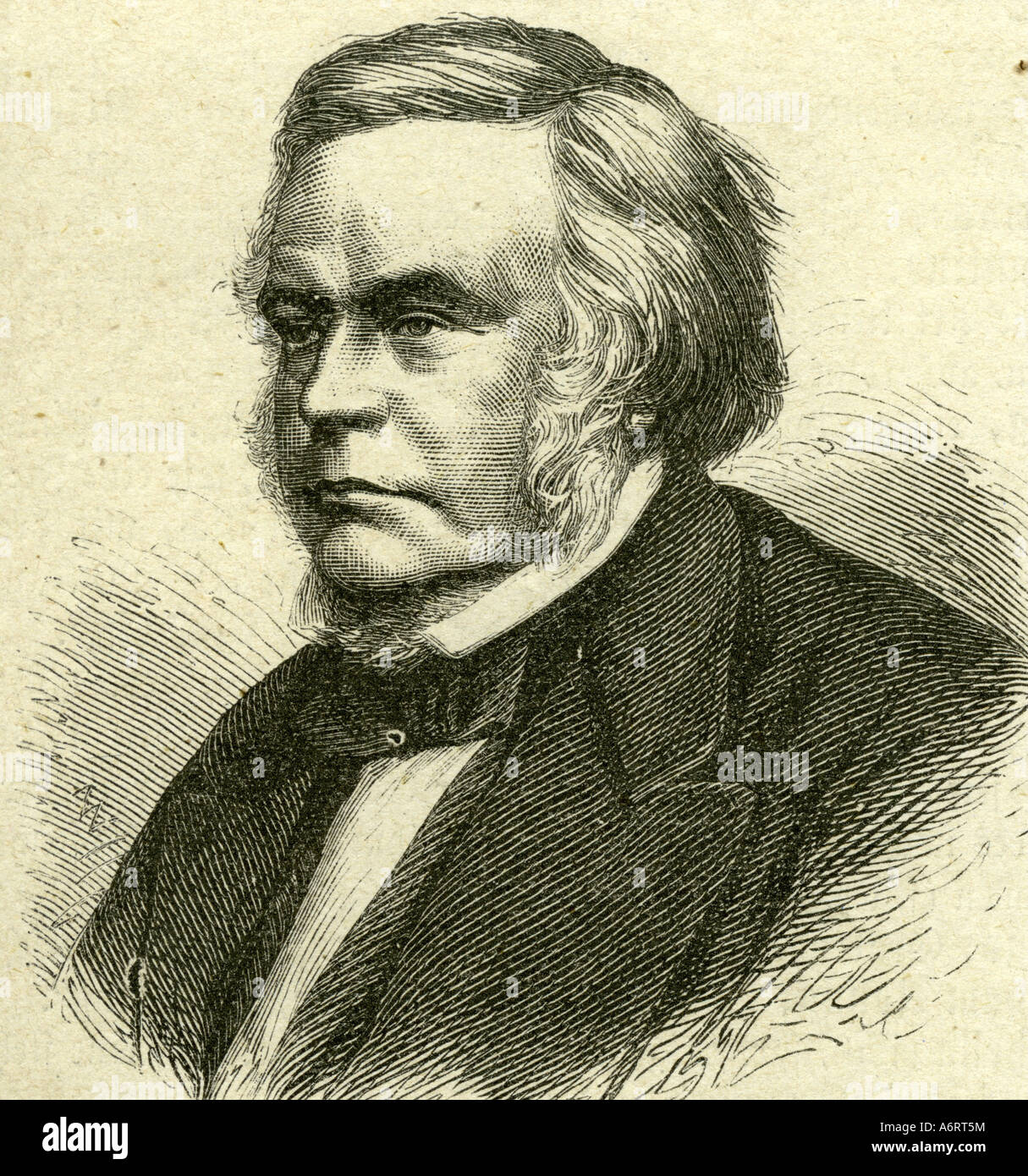 Bright, John, 16.11.1811 - 27.3.1889, britischer Politiker, Präsident des Board Of Trade, 9.12.1868 - 14.1.1871, Portrait, Engr Stockfoto