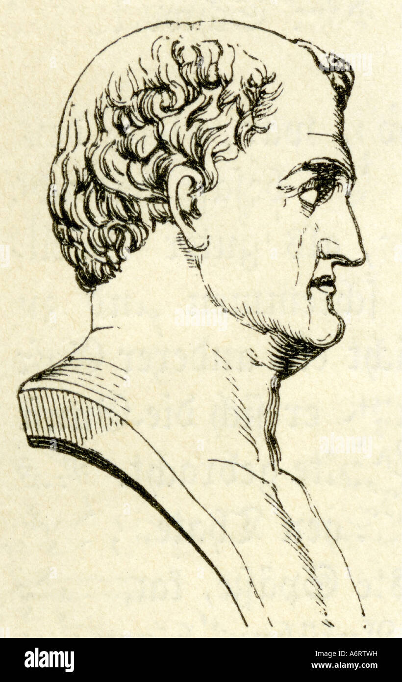 Vespasian (Titus Flavius Vespasianus) 17.11.9 - 24.6.79 AD, Roman Emperor 22.12.69 - 24.6.79 AD, Porträt, Seitenansicht, Gravur Stockfoto