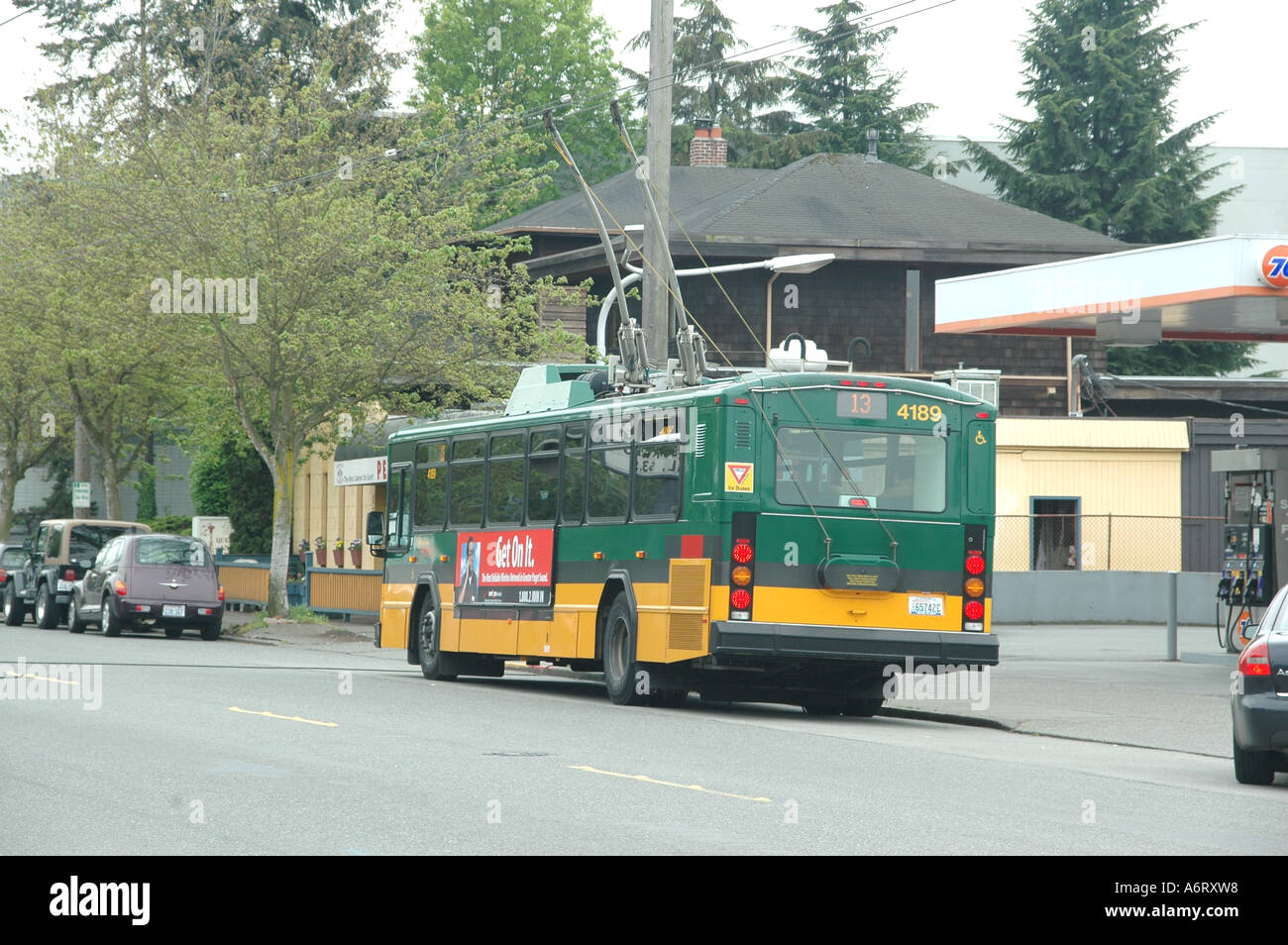 Elektrobus In Seattle, Washington, USA Stockfoto