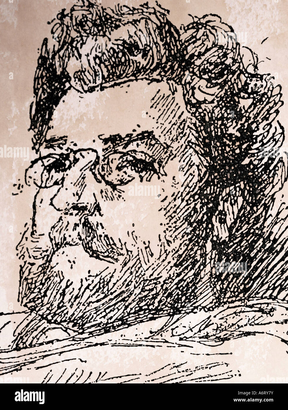 Bizet, Georges, 25.10.1838 - 3.6.1875, französischer Komponist, Porträt, Zeichnung von Paul Gavarni (1804 – 1866), Nationalbibliothek, Paris, Stockfoto