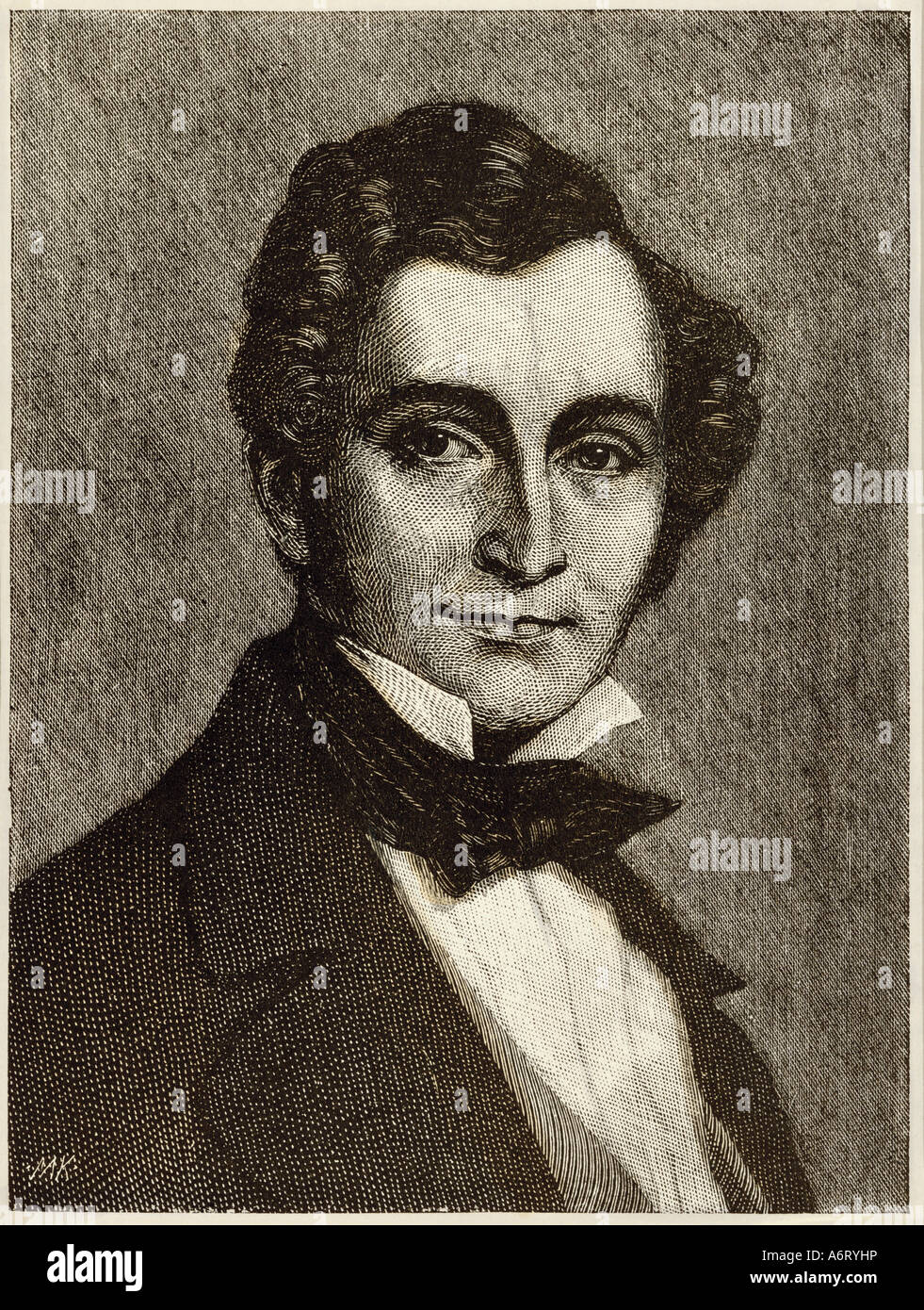 Lortzing, Albert, 23.10.1801 - 21.1.1851, Porträt, Kupferstich von Moritz Klinkicht, um 1900, Deutschland, 19. Jahrhundert Stockfoto