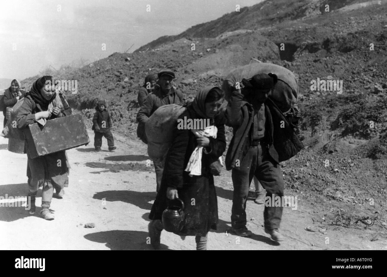 Ereignisse, Zweiter Weltkrieg / Zweiter Weltkrieg, Flüchtlinge, Russland 1941 / 1942, Stockfoto