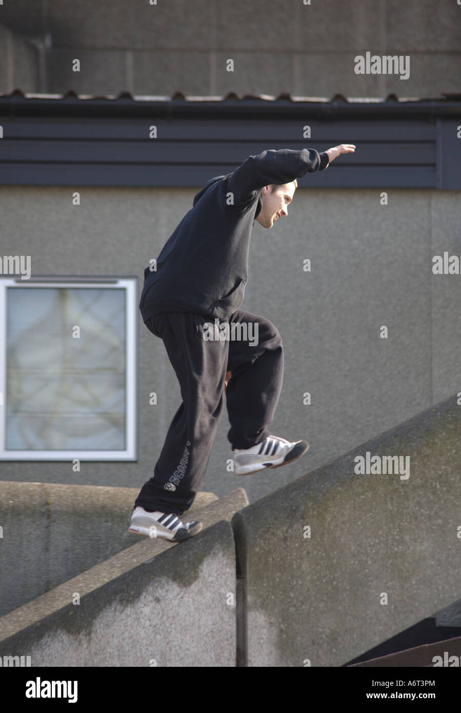 Parkour. South Bank, London, England, UK Stockfoto