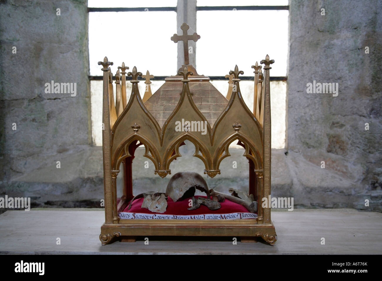 Reliquien der Heiligen Bretagne, Kloster der Schwestern von Bethlehem, Abbaye de Bocquem, Côtes d ' Armor, Bretagne, Frankreich. Stockfoto