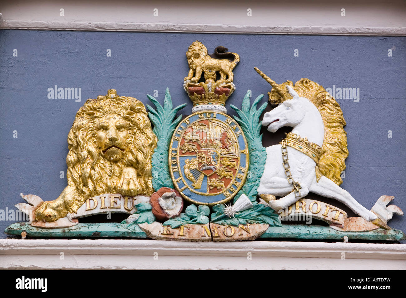 Das englische Wappen in Newark, Nottinghamshire, UK Stockfoto