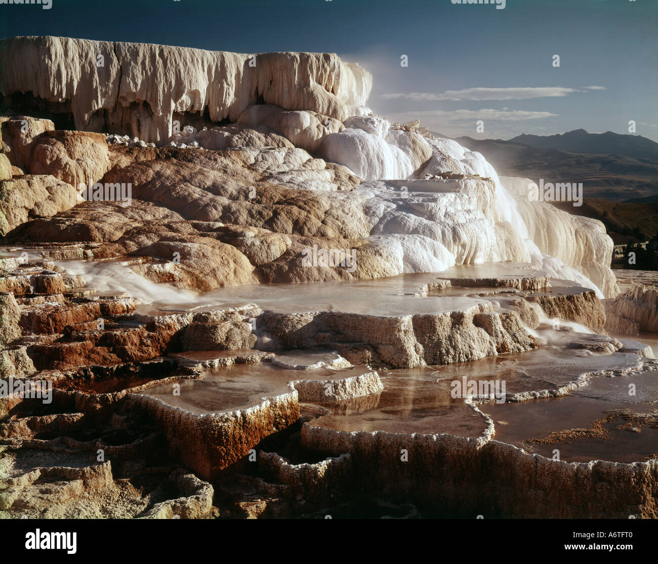 Yellowstone Nationalpark in Wyoming, wo heiße Quellen Skulptur von Mutter Natur zu schaffen Stockfoto