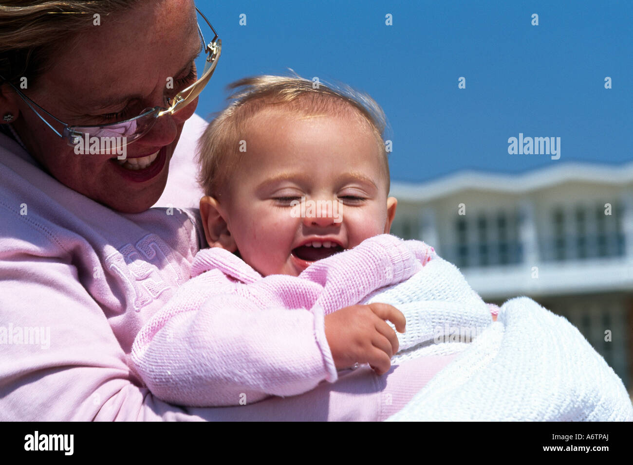 Mutter und Baby Modelle freigegeben Stockfoto