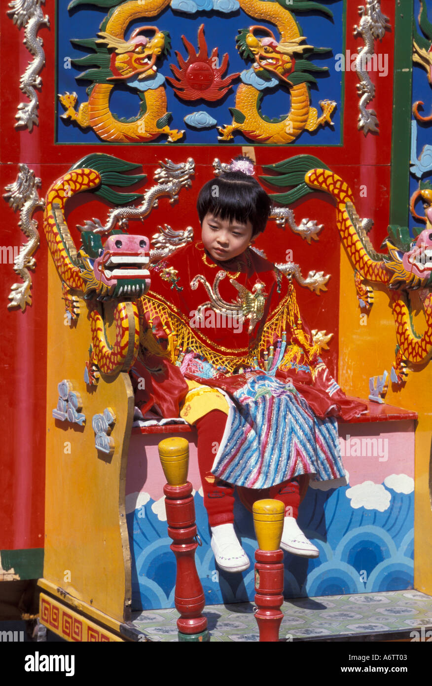 China, Peking. Behai Park. Junge verkleidet für lizenzfreie Bild Stockfoto
