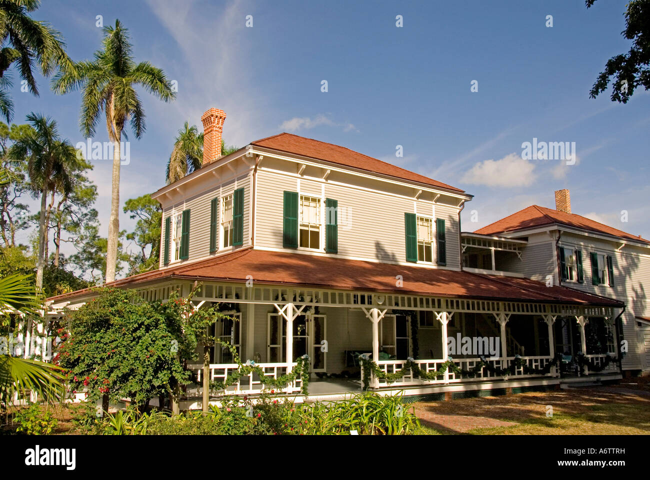 Thomas Edison Winter Estate Haus Fort Myers Florida Stockfoto